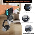 thumbnail image 3 of Desk Mount for Switch, 360° Rotating Holder for Nintendo Switch OLED with Adjustable Headset Hanger Controller Stand - Clamp On Desk Organizer Switch Brackets Kit, 3 of 7