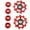 Red, variant on 2PCS 11T MTB Aluminum Bearing Jockey Wheel Pulley Road Bike Bicycle Rear Derailleur