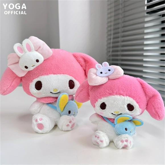 Qiaoxi Cute Cartoon Plush Doll Toy Kuromi Cinnamoroll Plush Pendant for Kids Gifts Messenger Bag Decoration