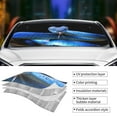 thumbnail image 3 of Yiaed Blue Viper Snake Print Car Windshield Sunshade Front Auto Car Front Window Sun Shade Foldable Sun Visor Shield Cover Auto Accessories for Sedan SUV Truck-Small, 3 of 5