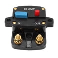 thumbnail image 3 of Audio Fuse Breaker Inverter, Heavy Duty Manual Reset Car Stereo Fuse Holder Wear Resistant Pressure Resistant  For Audio Stereo System 80A, 3 of 8