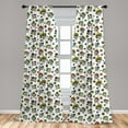 thumbnail image 5 of Ambesonne Mexican Curtains, Dead Sugar Skull Flowers, Pair of 28"x84", Multicolor, 5 of 5