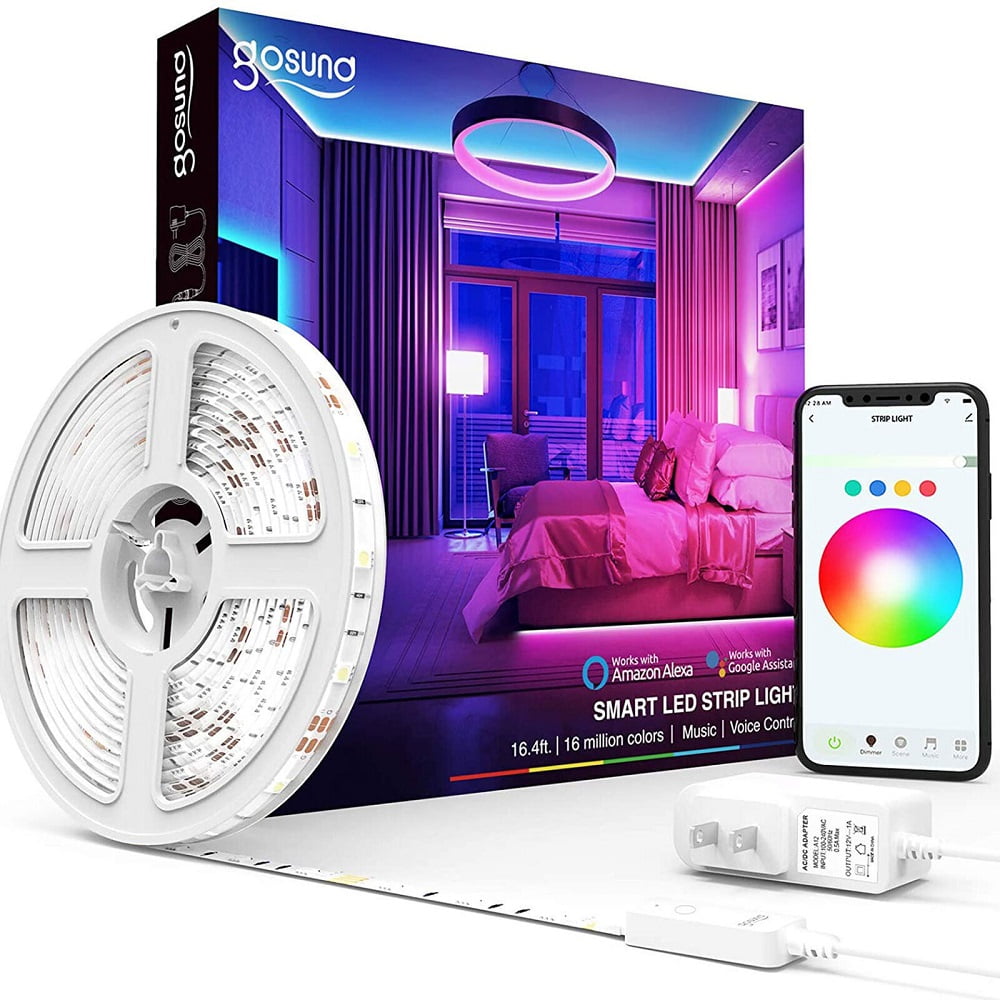 LED Strip Lights Remote Control Bedroom Waterproof for Indoor Outdoor