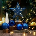 thumbnail image 3 of Gogcaro 8 inch Christmas Blue Star Tree Topper, Battery Powered Glitter Indoor Decor with LED Lights for Xmas Holiday Party Decorations, 3 of 7
