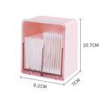 thumbnail image 2 of Boîtes de Rangement pour Cotons-Tiges, Rondelles, Fil Dentaire, Distributeur avec 2 Compartiments, Rose, 9.2*7*10.7cm, 2 of 3