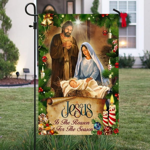 FLAGWIX Christian Catholic Gifts For Women, Men, Grandpa, Grandma, Inspirational Prayers Religious Gifts, Jesus Decorations for Home, Religious Decor Garden Flag (11.5" x 17.5")