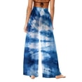 thumbnail image 4 of Hrsba Chiffon Wide Leg Long Pants For Women Bohemian Print Light Full Length Casual Trousers, 4 of 7