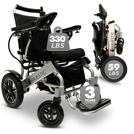 Majestic IQ-8000 Electric Wheelchair, Lightweight Electric Wheelchairs for Adults, 330 lbs Weight Capacity, Airline and Cruise Approved