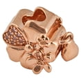 thumbnail image 3 of PANDORA Flower and ladybug charm in PANDORA Rose with 8 bead-set rose pink crystals, 3 of 3