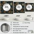 thumbnail image 4 of Designart "Industrial Elegance In Gold And Teal" 0 Square Mirror Wall Decor Modern - Large Gold Square Bathroom Mirror - Square Printed Wall Mirror Art, 4 of 5