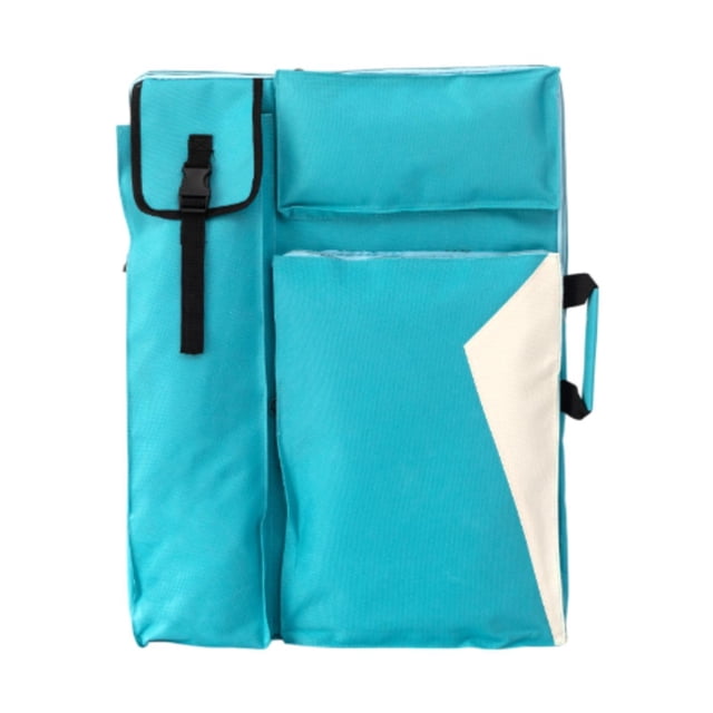 Bolsa de arte para dibujo Bolsa de bocetos Artista portátil Mochila paquete de tablero de dibujo para lápices de paleta Pincel de pintura Azul claro