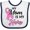 White and Navy, variant on Inktastic My Mom is My Hero Breast Cancer Awareness Boys or Girls Baby Bib