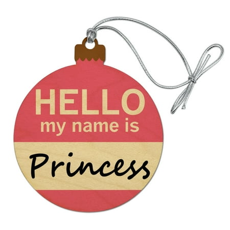 Princess Hello My Name Is Wood Christmas Tree Holiday