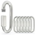 thumbnail image 1 of sprookber Eslabones rápidos de cadena de acero inoxidable - Conector de cadena de acero inoxidable 304 Ganchos de cadena de mosquetón con tornillo, juego de 6 (2,45 pulgadas), 1 of 5