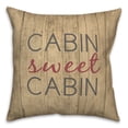 thumbnail image 2 of Creative Products Rustic Cabin Sweet Cabin 18 x 18 Spun Poly Pillow, 2 of 3