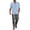 Sky Blue, variant on Letdown 2 Piece Set for Men Cruise Outfits Set Mens Summer Vacation Outfit Long Sleeve Button Down Shirts Drawstring Elastic Waist Wide Leg Pant