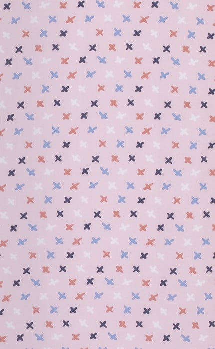 Little Love by NoJo Pink Starburst 2 Piece Fitted Crib Sheet Set - , - 1 Starburst Print, 1 Tiny Star Print