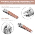 thumbnail image 4 of UPITOR Manicure Set Professional Nail Clippers Pedicure Kit,Professional 16 pcs Stainless Steel Manicure, Pedicure, and Nail Care Grooming Kit with Nail Clippers for Thick Nails Men Women Gift,Pink, 4 of 10