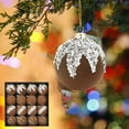 thumbnail image 6 of 16 Pcs Assorted Velvet Glitter Christmas Balls Shatterproof Christmas Ornaments Set Flocked Xmas Balls for Holiday Tree Hanging, Wedding Party, Home Decor, 6 of 8