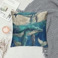 thumbnail image 2 of Throw Pillow Covers Home Decor Set of  Turtle Sea Animal Summer Vintage Painting Whale Leaf Fish Pillow Cases Decorative Inches Outdoor Cushion Couch Sofa Pillowcases, 2 of 5