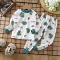 thumbnail image 1 of Conjunto de ropa de dormir para niños, ropa de dormir, Jersey, top, pantalones, pijama de Navidad, dibujos animados de dinosaurios, pijamas para bebés, niños y niñas, invierno, otoño, 1 of 4