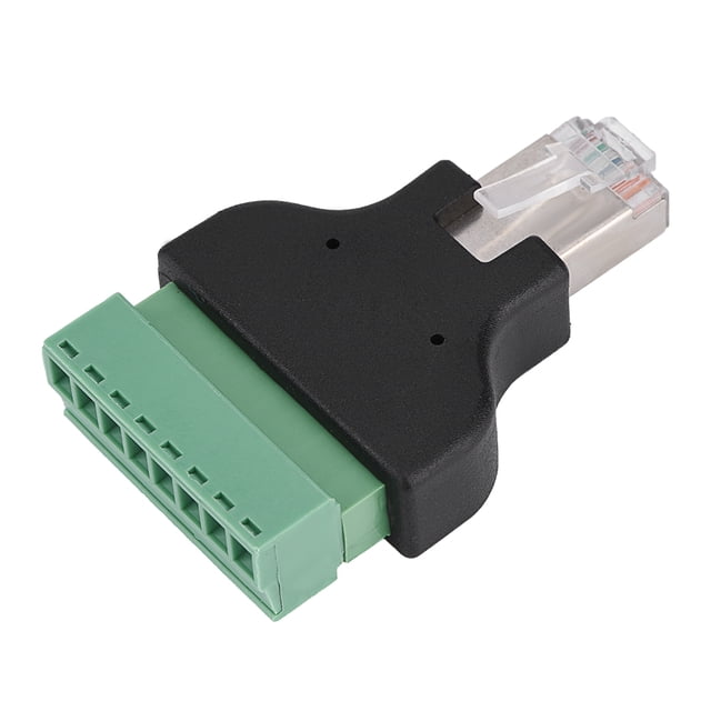 WALFRONT DVR Ethernet Connector RJ45 Male Jack to 8 Pin Screw Terminal Connector, RJ45 Screw Terminal, Screw Terminal Converter