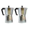 Imusa Aluminum Stovetop Espresso Maker 12 Cup Silver, 2 Pack