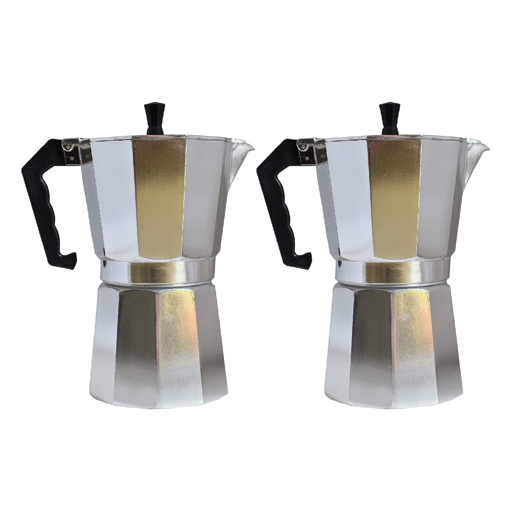 Imusa Aluminum Stovetop Espresso Maker 12 Cup Silver, 2 Pack Walmart