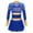 Blue, variant on iEFiEL Girls Cheer Leader Dancewear Schoolgirl Cheerleading Uniform Long Sleeve Shiny Rhinestone Mesh Dress Blue 14