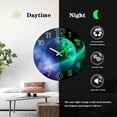 thumbnail image 7 of Glow in the Dark Wall Clock for Bedroom - Blue Earth Wall Clock Battery Operated 14 Inch - Slient Wall Clock for Kids, 7 of 7