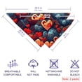 thumbnail image 2 of Hearts Battle Breathable Chiffon Dog Scarf Pack of Two - Translucent Light Pet Collars 16x16x22.8in, 20.9x20.9x30in - Luxurious Pet Accessories for Dogs and Puppies, 2 of 5