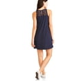 No Boundaries Juniors' swing dress with lace detail