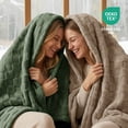 thumbnail image 6 of EMONIA Soft Throws for Sofa, Cozy Checkered Blanket Gifts for Women Men, Lightweight Fleece Throw Blanket for Couch Bed, Home Decor Blankets and Throws, Bronze Green, 50x60 Inches, 6 of 13