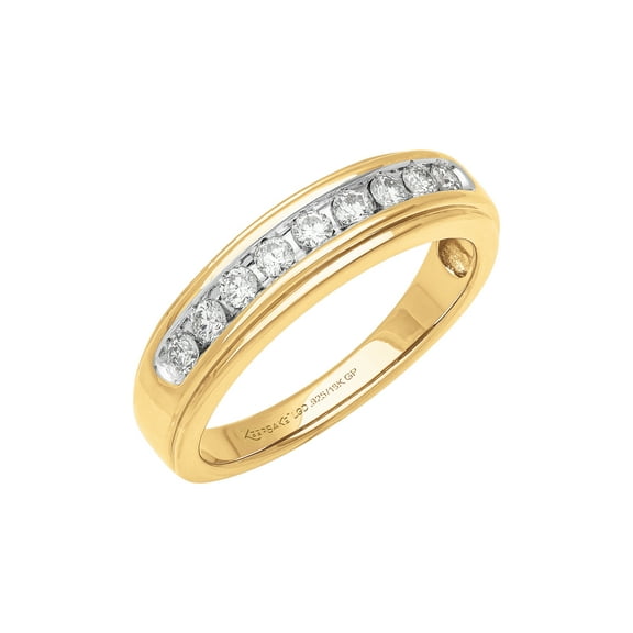 1/3 Carat TW Lab-Grown Diamond 18k Yellow Gold-Plated Sterling Silver "Nova" Women's Band