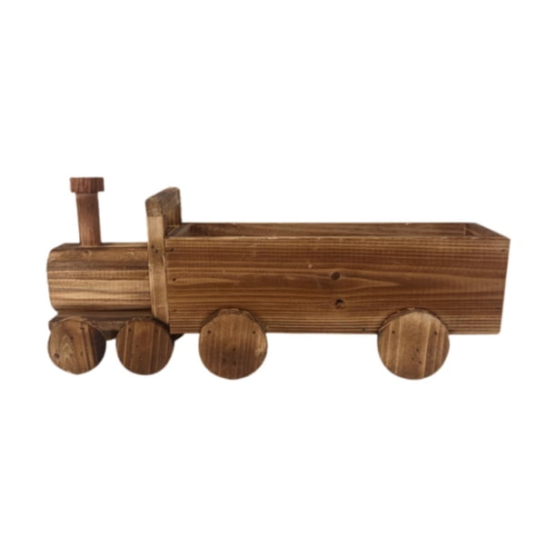 Train Flower maceta decorativa maceta decoración del hogar resistente contenedor de flores maceta de madera para sala de estar jardín hogar