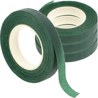 XFasten Wide Floral Tapes for Bouquet 1/2-Inch x 30 Yards - Dark Green  (2-Pack) Bouquet Stem Wrap Tape for Florist Waterproof Boutineer Tape for  Flower Stem Wrap and Craft Adhesive 1/2-Inch x