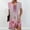 Pink, variant on Vivianyo HD Long Sleeve Dress for Women Women's Fashion Round-Neck Short Sleeved Printed Pullover Dress