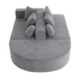 thumbnail image 4 of Modern Modular Memory Foam Compression Sofa, Comfortable Living Room Combination Couch, 4-Seater Sectional Design, 4 of 12