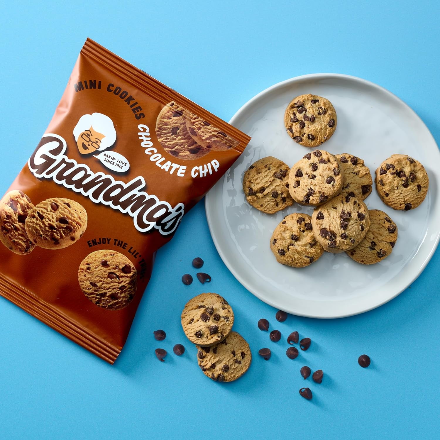Grandma's Chocolate Chip and Vanilla Creme Flavored Mini Cookies, 30 Pack, (Packaging May Vary)