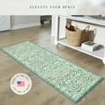 thumbnail image 3 of Maples Rugs Pelham Transitional Vintage Scroll Light Spa Washable Hallway Runner Rug, 2' x 6', 3 of 8