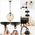 thumbnail image 6 of JONATHAN Y Abril 12.5" 1-Light Rustic Bohemian Iron/Wood Bead LED Pendant, Oil Rubbed Bronze/Brown, 6 of 11