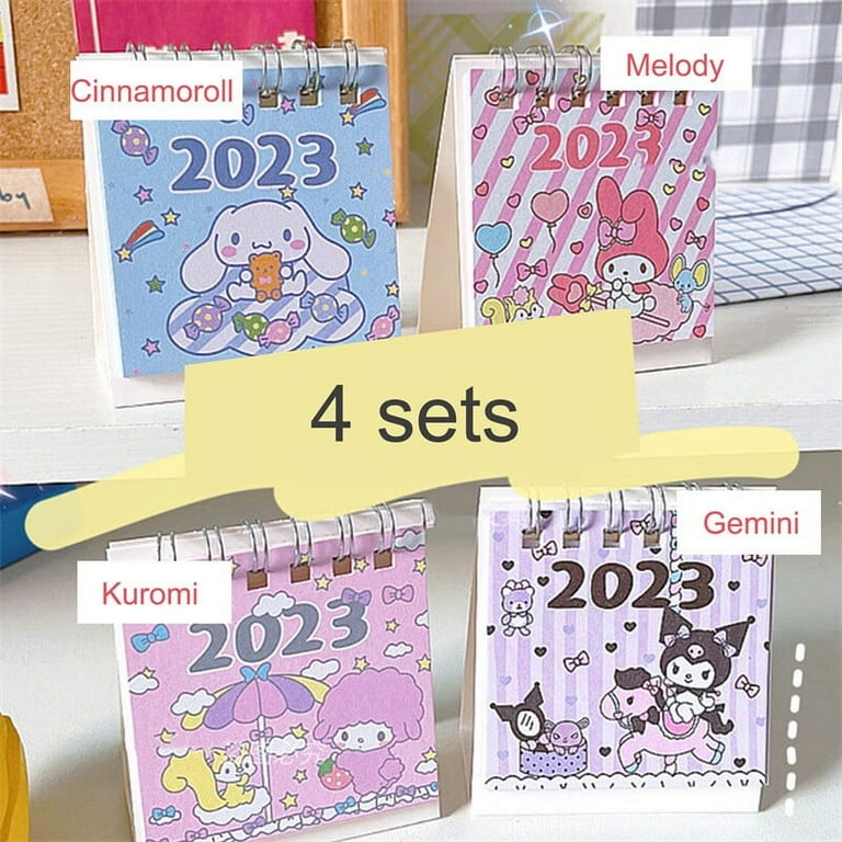 Flytohom 2024 Desktop Mini Small Desk Calendar Anime Sanrioed Girl Heart  Cute New Year Calendar - Walmart.com