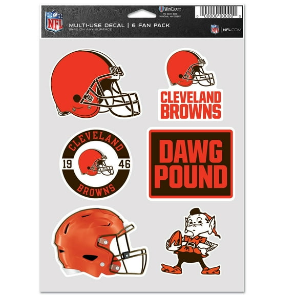 NFL Cleveland Browns Prime 5" x 7.75" Six Fan Decal