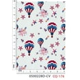 thumbnail image 2 of FREE SHIPPING!!! Hot Air Balloons and Fire Crackers Design 100% Cotton Quilting Fabric for DIY Projects by the Yard (Red, White, Blue, Navy), 2 of 2