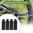 thumbnail image 2 of 4 Pcs Aluminum Alloy Anti-Skid Bike Pegs 110mm Length Bicycle Backseats Stands Cycling Foot Pegs 3/8 inch Axles Black, 2 of 7