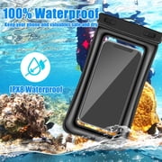 2 Pack Waterproof Floating Phone Pouch Cellphone Dry Bag Underwater Case, For , Samsung, Google, LG And More, Black