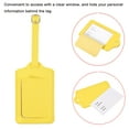 thumbnail image 6 of Uxcell 12x7cm Luggage Tag PU Holders Baggage Label Identifier with Straps Green Blue Yellow 3 Pack, 6 of 7