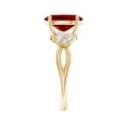 thumbnail image 3 of ANGARA Lab Grown 3.3 Ct Oval Ruby Butterfly Engagement Ring for Women in 14K Yellow Gold (Size-10x8mm) | July Birthstone, Birthday, Anniversary, Jewelry Gift for Women | Lab-Grown Ruby Ring, 3 of 7