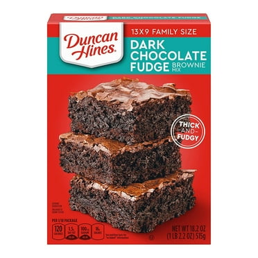 Pack of 2 - Duncan Hines Dark Chocolate Fudge Brownie Mix, 18.2 Oz Packaging May Vary