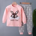 thumbnail image 2 of SPMGOYV Toddler Baby Girl Outfits Graphic Long Sleeve Print Tops + Pants Set Toddler 2Pcs Fall Winter Clothes,3-4 Y, 2 of 4